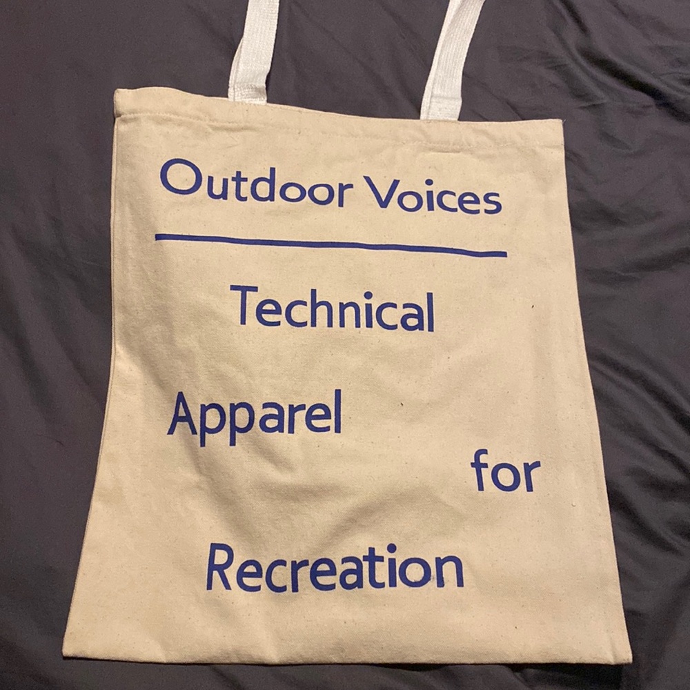 Outdoor Voices reusable tote bag